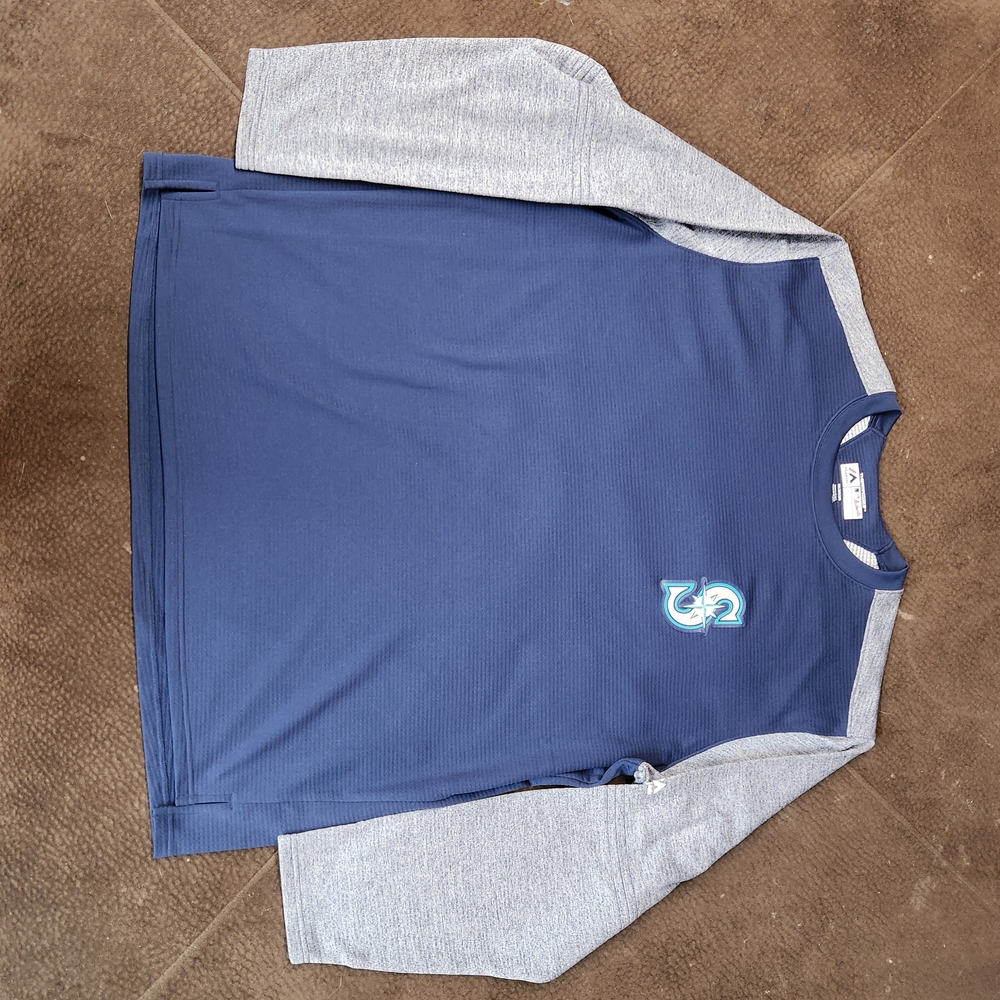 Blue and Gray Long Sleeve Shirt